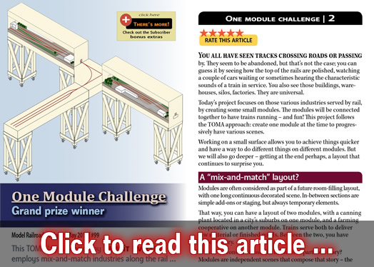 One Module Challenge grand prize winner - Model trains - MRH article May 2018