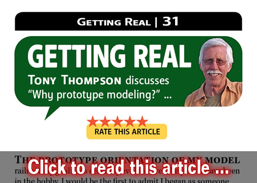 Getting Real: Prototype modeling roundup, Tony Thompson - Model trains - MRH column June 2018