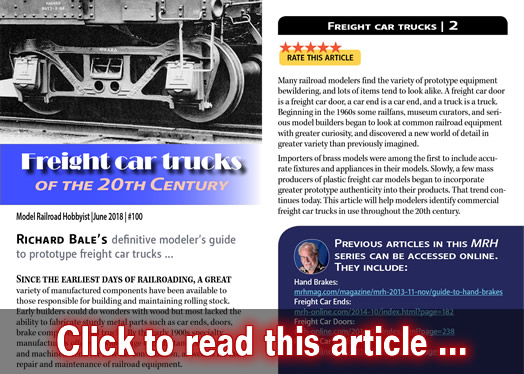 Freight car trucks of the 20th Century - Model trains - MRH article June 2018