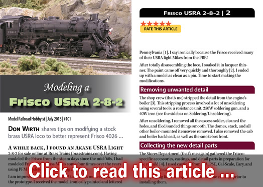 Modeling a Frisco USRA 2-8-2 - Model trains - MRH article July 2018