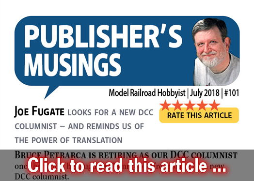 The power of translation - Model trains - MRH editorial July 2018