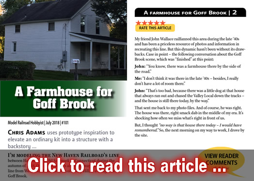 Farmhouse for Goff Brook - Model trains - MRH article July 2018