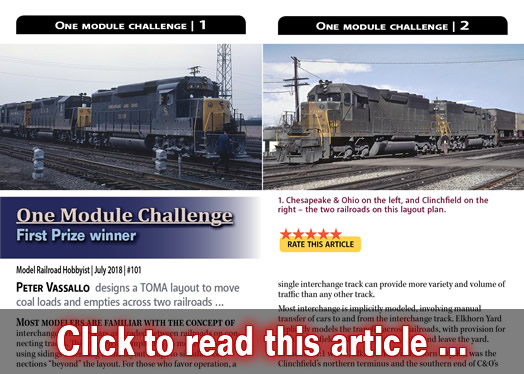 One module challenge: First place winner - Model trains - MRH article July 2018