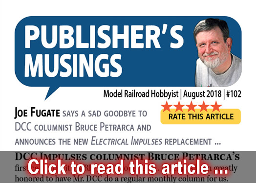 Goodbye to Bruce, hello to Electrical Impulses - Model trains - MRH editorial August 2018