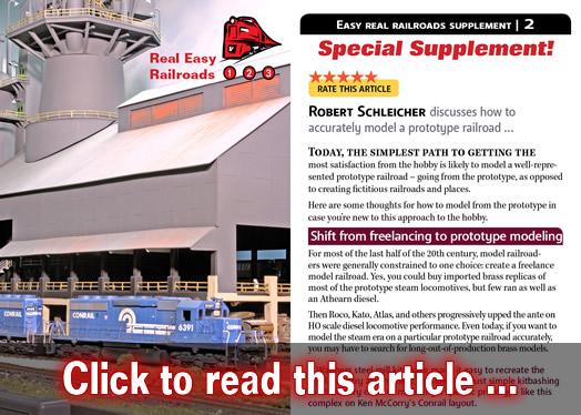 Easy Real Railroads supplement - Model trains - MRH article August 2018