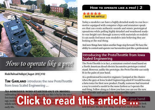 How to operate like a pro - Model trains - MRH article August 2018
