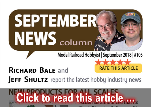 September 2018 news - Model trains - MRH column September 2018