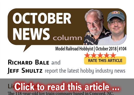 October 2018 news - Model trains - MRH column October 2018