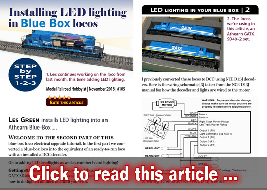 Adding LEDs to Blue Box locos - Model trains - MRH article November 2018