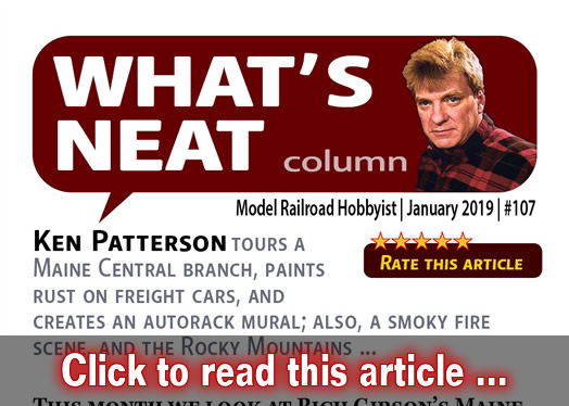 What?s Neat: Painting rust on cars, ? - Model trains - MRH column January 2019