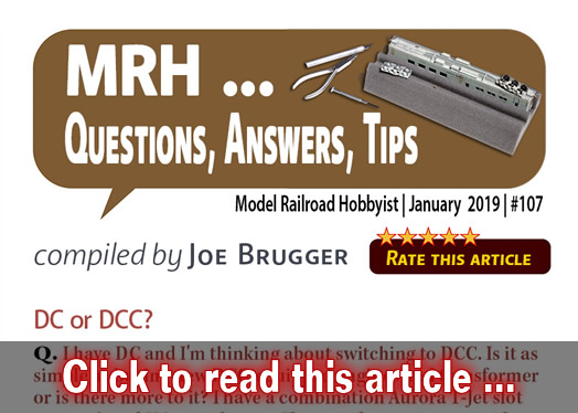 MRH Q-A-T: DC or DCC?,  ? - Model trains - MRH column January 2019