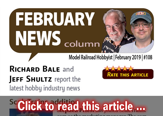 February 2019 news - Model trains - MRH column February 2019