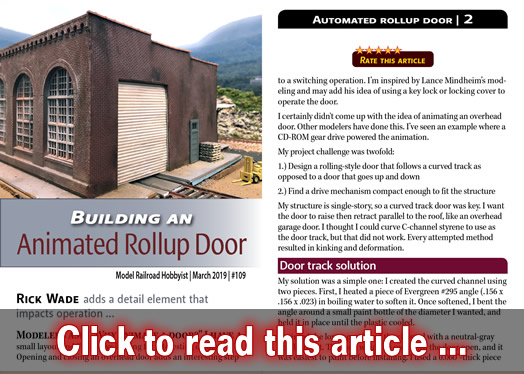 Animated rollup door - Model trains - MRH column March 2019
