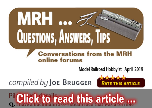 MRH Q-A-T: Improve pilot tracking,  ? - Model trains - MRH column April 2019