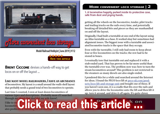More convenient loco storage - Model trains - MRH article June 2019