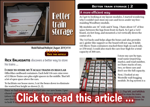 Better train storage - Model trains - MRH article August 2019