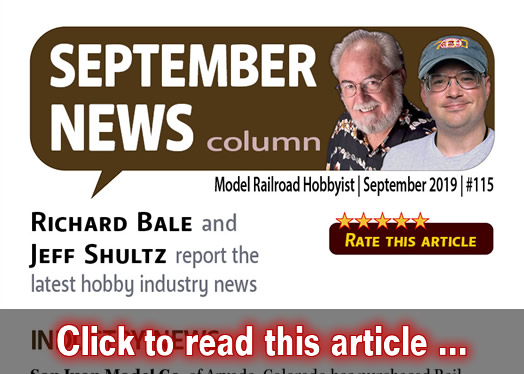 September 2019 news - Model trains - MRH column September 2019
