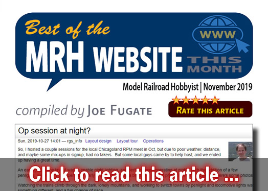 Best of the MRH website this month - Model trains - MRH feature November 2019