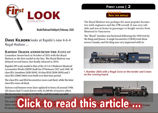 First Look: Rapido's Royal Hudson 4-8-4 - Model trains - MRH article February 2020
