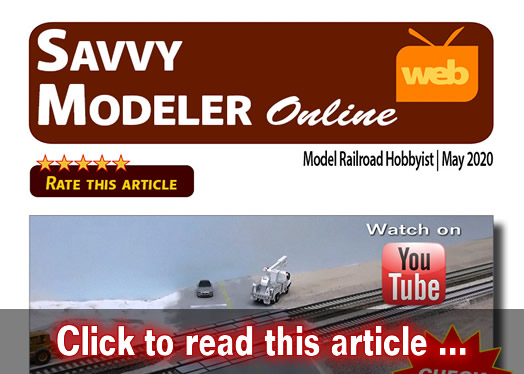 Savvy Modeler online: Realistic weathered pavement - Model trains - MRH feature May 2020