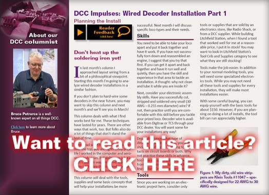 DCC Impulses - Wired decoder installation, p1