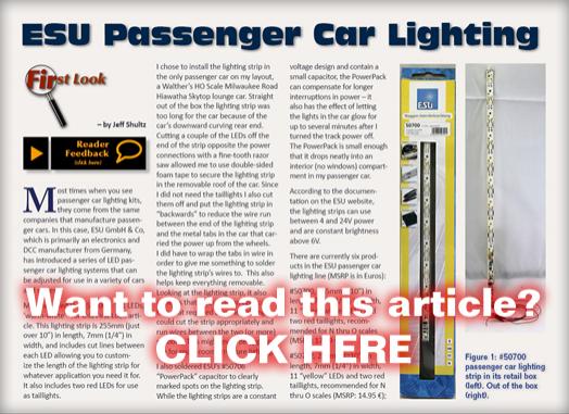 ESU Passenger car lighting
