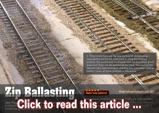 Zip Ballasting - Model trains - MRH article July 2020