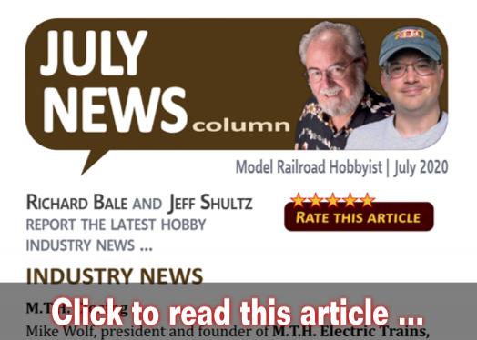 July 2020 news - Model trains - MRH column July 2020