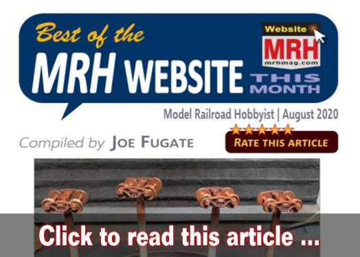 Best of the MRH website this month - Model trains - MRH feature August 2020