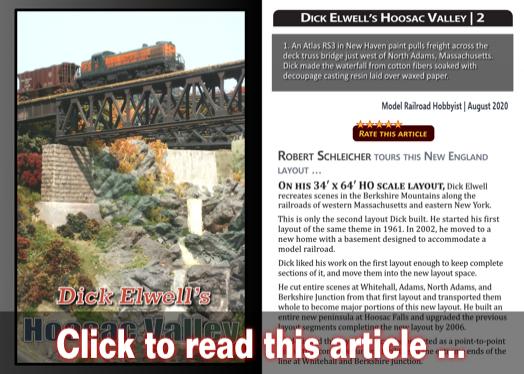 Dick Elwell's Hoosac Valley - Model trains - MRH article August 2020