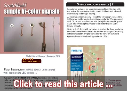 Scratchbuild simple bi-color signals - Model trains - MRH article September 2020