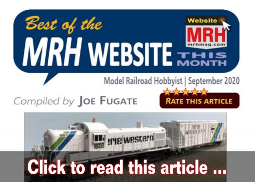 Best of the MRH website this month - Model trains - MRH feature September 2020
