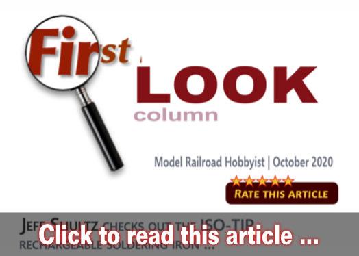 Rechargeable soldering iron - Model trains - MRH article October 2020