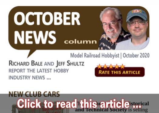 October 2020 news - Model trains - MRH column October 2020