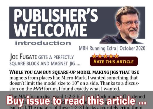 Publishers Welcome: Perfectly square magnetic jig - Model trains - MRH editorial October 2020