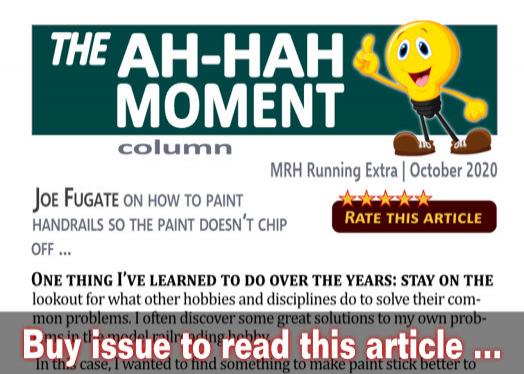 Ah-hah Moment: Handrail paint that doesn't chip - Model trains - MRH feature October 2020