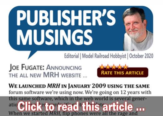 Publishers Musings: New MRH website coming - Model trains - MRH editorial October 2020
