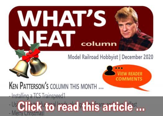 What?s Neat: Install a TCS speedometer ? - Model trains - MRH column December 2020