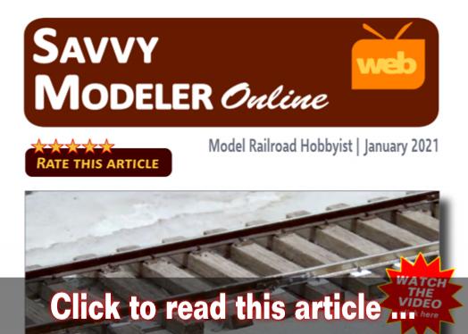 Savvy Modeler online: High quality handlaid track - Model trains - MRH feature January 2021