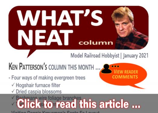 What's Neat: Four kinds of conifers ? - Model trains - MRH column January 2021