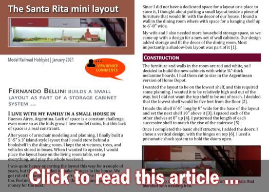 The Santa Rita min-layout - Model trains - MRH article January 2021