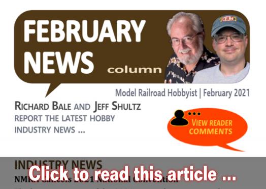 February 2021 news - Model trains - MRH column February 2021