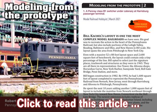 Walking tour of Bill Katchel's Pennsy - Model trains - MRH article March 2021