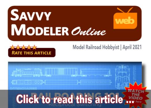 Savvy Modeler online: Reciprocal switching 101 - Model trains - MRH feature April 2021