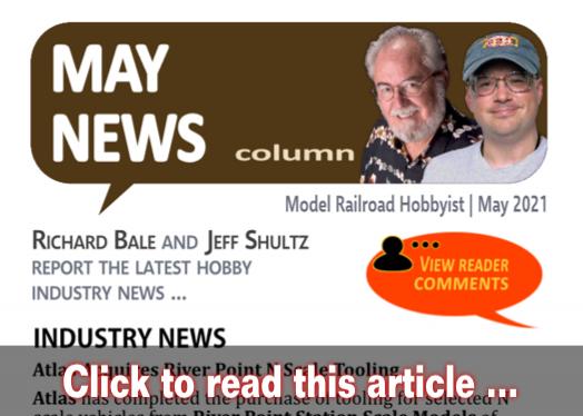 May 2021 news - Model trains - MRH column May 2021