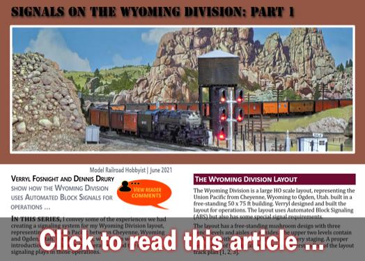 Signals on the Wyoming Division, part 1 - Model trains - MRH article June 2021