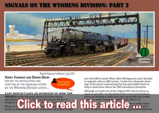 Signals on the Wyoming Division-2 - Model trains - MRH feature July 2021