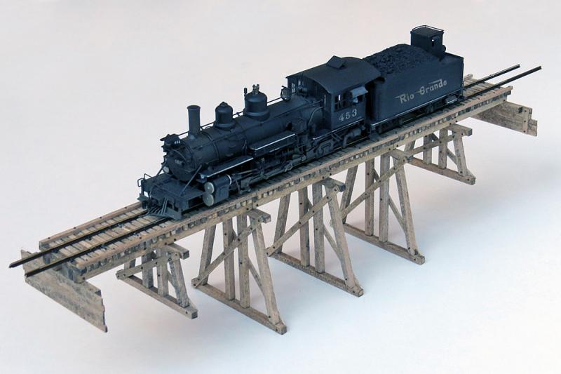 Wooden trestle Model Railroad Hobbyist magazine Having fun with