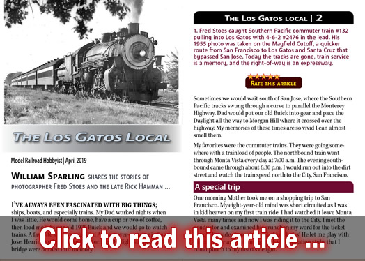 The Los Gatos local - Model trains - MRH article April 2019