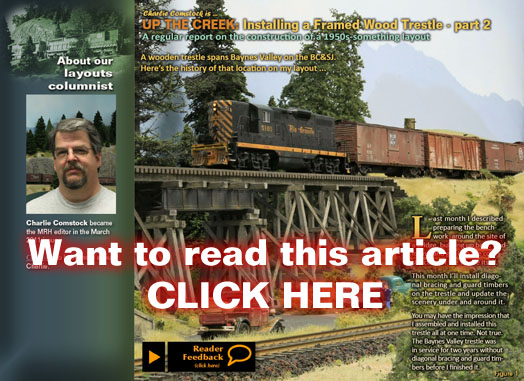 Column: UTC: Installing a Framed Wooden Trestle &ndash; part 2 - MRH Apr 2011